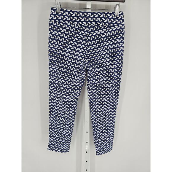 J. McLaughlin Womens Sz XS Pull On Leggings Pants Blue White Print - Picture 4 of 4